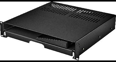 Renkforce RF-3429156 19 inch Schuiflade voor patchkast 2 HE Uittrekbaar Geschikt voor kastdiepte: vanaf 500 mm Zwart