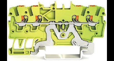 WAGO 2200-1407 Aardingsklem 3.50 mm Push-In-klem Groen, Geel 100 stuk(s)