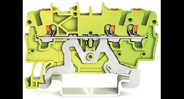 WAGO 2200-1307 Aardingsklem 3.50 mm Push-In-klem Groen, Geel 100 stuk(s)