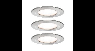 Paulmann Inbouwlamp voor badkamer Set van 3 stuks 19.5 W IJzer (geborsteld)