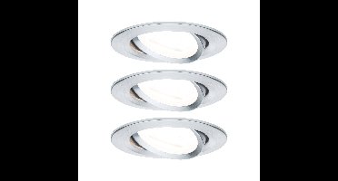 Paulmann 93433 Inbouwlamp Set van 3 stuks 19.5 W Aluminium (gedraaid)