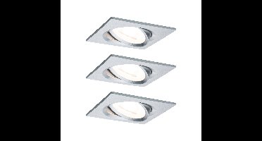 Paulmann 93492 Inbouwlamp Set van 3 stuks 18 W Aluminium (gedraaid)