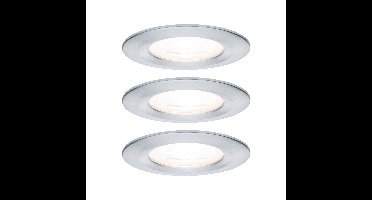 Paulmann Inbouwlamp voor badkamer Set van 3 stuks 19.5 W Aluminium (gedraaid)
