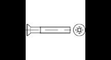 TOOLCRAFT TO-5376246 Verzonken schroeven M2,5 14 mm Kruiskop Phillips RVS A4 1000 stuk(s)