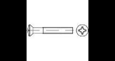TOOLCRAFT TO-5376795 Bolverzonken schroeven M6 16 mm Kruiskop Phillips RVS A4 200 stuk(s)