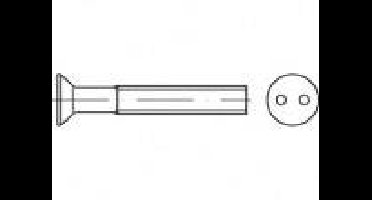 TOOLCRAFT TO-5379954 Veiligheidsschroeven M3 8 mm Tweegats 88112 RVS A2 100 stuk(s)