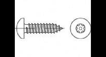 TOOLCRAFT TO-5380107 Veiligheidsschroeven 5.5 mm 16 mm Binnen-T 88114 RVS A2 100 stuk(s)