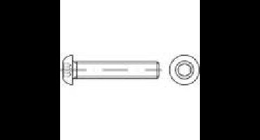 TOOLCRAFT TO-5381100 Lenskopschroeven M6 8 mm Binnenzeskant (inbus) RVS A4 200 stuk(s)