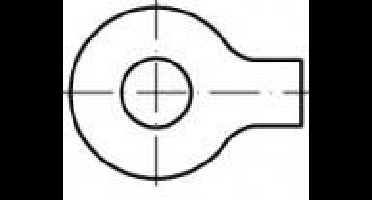 TOOLCRAFT Onderlegring Staal Galvanisch verzinkt 100 stuk(s) TO-5381211