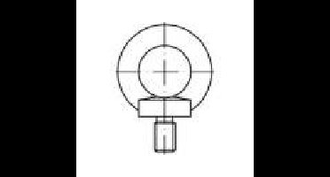 TOOLCRAFT TO-5381571 Ringbouten M10 DIN 580 Staal Thermisch verzinkt 25 stuk(s)