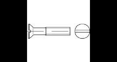 TOOLCRAFT TO-5384352 Zeskantbout M3 45 mm Sleuf DIN 963 Staal Galvanisch verzinkt 200 stuk(s)