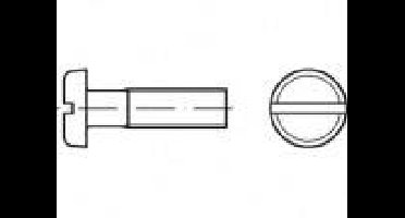 TOOLCRAFT TO-5391249 Platbolkopschroeven M8 10 mm Sleuf Staal Galvanisch verzinkt 100 stuk(s)