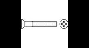 TOOLCRAFT TO-5431671 Verzonken schroeven M2 12 mm Kruiskop Phillips Staal Galvanisch verzinkt 200 stuk(s)