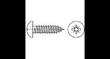 TOOLCRAFT TO-5432355 Lenskop-plaatschroeven 25 mm Kruiskop Phillips Staal Galvanisch verzinkt 500 stuk(s)
