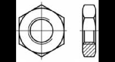 TOOLCRAFT TO-5435706 Zeskantmoeren M16 Staal Galvanisch verzinkt 50 stuk(s)