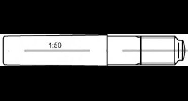 TOOLCRAFT TO-5437059 Conische pen 8 mm Staal 10 stuk(s)