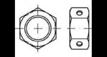 TOOLCRAFT TO-5444028 Zeskantmoeren M12 84032 Staal Galvanisch verzinkt 500 stuk(s)