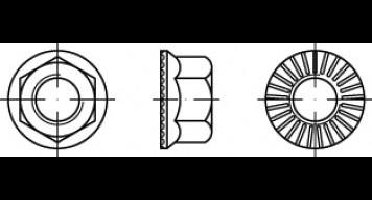 TOOLCRAFT TO-5444604 Zeskantmoeren M6 88914 500 stuk(s)