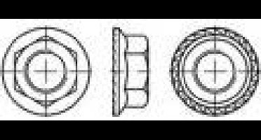 TOOLCRAFT TO-5444718 Zeskantige contramoeren met flens M6 88934 500 stuk(s)