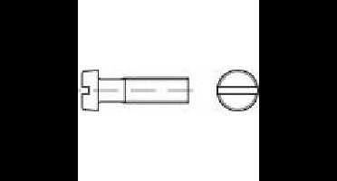 TOOLCRAFT TO-5445363 Cilinderkopschroeven M2,5 6 mm Sleuf DIN 84 Messing Galvanisch vernikkeld 200 stuk(s)