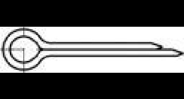 TOOLCRAFT DIN 94 koper splitpennen afmeting: 2 x 25 25 mm 100 stuk(s)