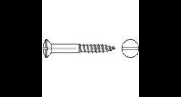 TOOLCRAFT TO-5445954 Bolverzonken houtschroeven 3 mm 20 mm Sleuf DIN 95 Messing 200 stuk(s)