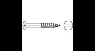 TOOLCRAFT TO-5446611 Bolkop houtschroeven 3 mm 16 mm Sleuf DIN 96 Messing 200 stuk(s)