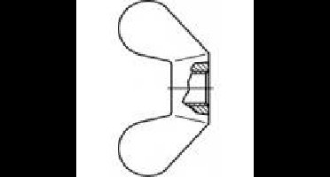 TOOLCRAFT TO-5447436 Vleugelmoer M12 DIN 315 Messing 50 stuk(s)