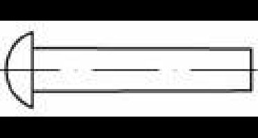 TOOLCRAFT TO-5448393 Halfronde klinknagel 5 mm Messing 1000 stuk(s)