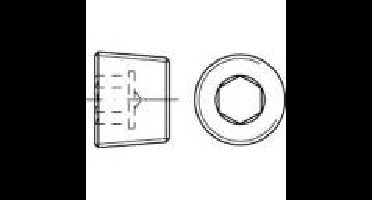 TOOLCRAFT TO-5449239 Sluitschroeven M30 Binnenzeskant (inbus) DIN 906 Messing 10 stuk(s)