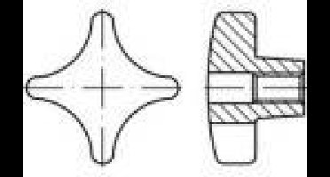 TOOLCRAFT Kruisgrepen Kunststof TO-5453865 10 stuk(s)