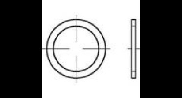 TOOLCRAFT TO-5454393 Afdichtring 6.5 mm DIN 7603 Koper 100 stuk(s)