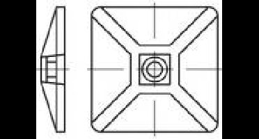 TOOLCRAFT Bevestigingssokkel TO-5454867 100 stuk(s)