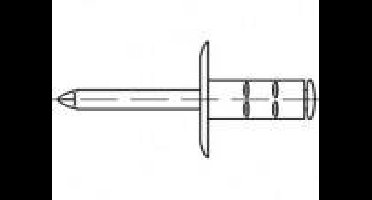 TOOLCRAFT TO-5455239 Open popnagel 3.2 mm 1000 stuk(s)