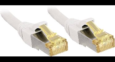 LINDY 47321 RJ45 Netwerkkabel, patchkabel CAT 6a (losse kabel CAT 7) S/FTP 0.50 m Wit Snagless 1 stuk(s)