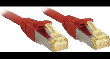 LINDY 47294 RJ45 Netwerkkabel, patchkabel CAT 6a (losse kabel CAT 7) S/FTP 2.00 m Rood Snagless 1 stuk(s)