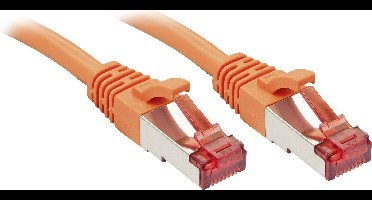 LINDY 47806 RJ45 Netwerkkabel, patchkabel CAT 6 S/FTP 0.50 m Oranje Snagless 1 stuk(s)