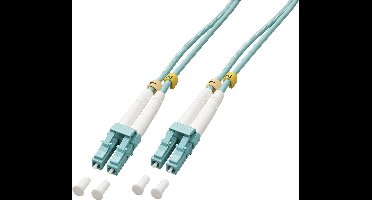 LINDY 46370 Glasvezel Optische vezel Aansluitkabel 1.00 m Blauw [1x LC-stekker - 1x LC-stekker] 50/125 µ Multimode OM3