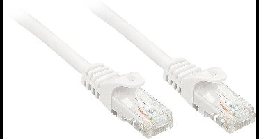 LINDY 48200 RJ45 Netwerkkabel, patchkabel CAT 6 U/UTP 0.30 m Wit Snagless 1 stuk(s)