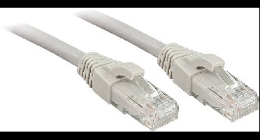 LINDY 45407 RJ45 Netwerkkabel, patchkabel CAT 6 U/UTP 10.00 m Grijs Snagless 1 stuk(s)