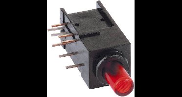 Mentor 1844.2332 R-R Drukschakelaar 60 V DC/AC 0.5 A 2x aan/aan Continu Rood 1 stuk(s)