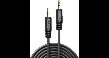LINDY 35642 Jackplug Audio Aansluitkabel [1x Jackplug male 3,5 mm - 1x Jackplug male 3,5 mm] 2.00 m Zwart