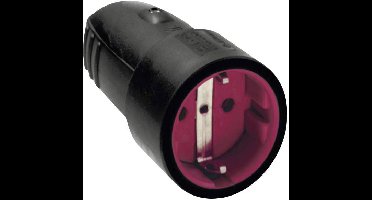 Bachmann 913.174 Koppeling met randaarde Rubber, Silicone 250 V Zwart IP44, IP20