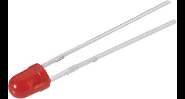 Vishay TLUR4400 Bedrade LED Rood Rond 3 mm 3 mcd 30 ° 20 mA 2 V