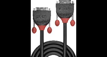 LINDY 36258 DVI-kabel DVI Aansluitkabel DVI-D 18+1-polige stekker, DVI-D 18+1-polige stekker 5.00 m Zwart