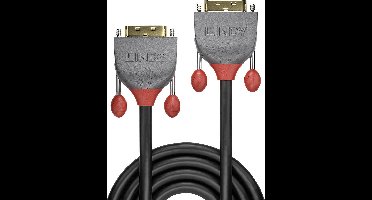 LINDY 36227 DVI-kabel DVI Aansluitkabel DVI-D 24+1-polige stekker, DVI-D 24+1-polige stekker 15.00 m Zwart