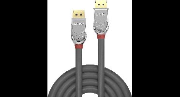 LINDY 36301 DisplayPort-kabel DisplayPort Aansluitkabel DisplayPort-stekker, DisplayPort-stekker 1.00 m Grijs