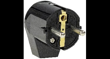 AS Schwabe 45042 Haakse stekker met randaarde Kunststof 230 V Zwart IP20