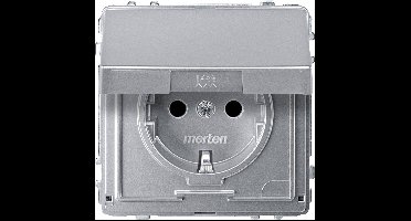 Merten MEG2310-7260 Wandcontactdoos AquaDesign Aluminium 1 stuk(s)