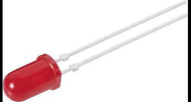 Vishay TLLG5420 Bedrade LED Groen Rond 5 mm 3.5 mcd 25 ° 2 mA 1.9 V